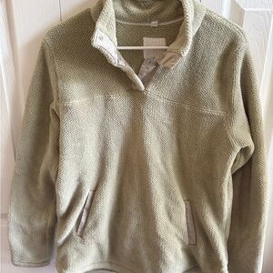Women’s Olive Green Fuzzy Sweater